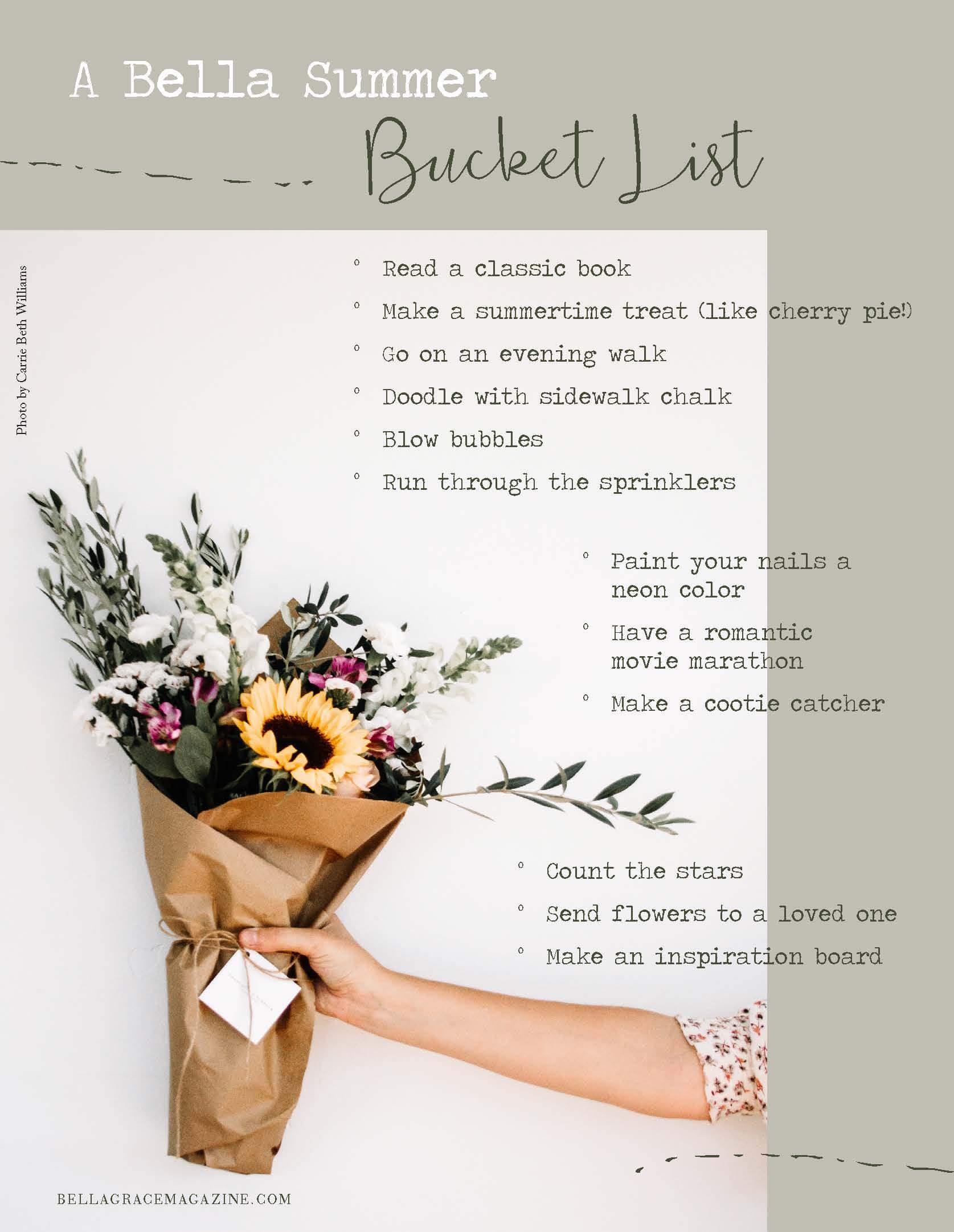 A Bella Summer Bucket List 2020
