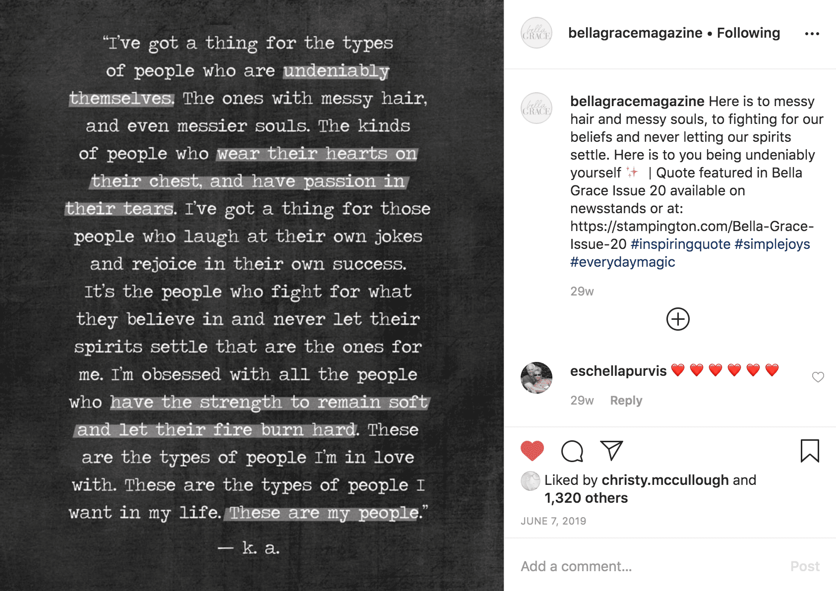 Best of 2019: Memorable Moments from Bella Grace's Social Media